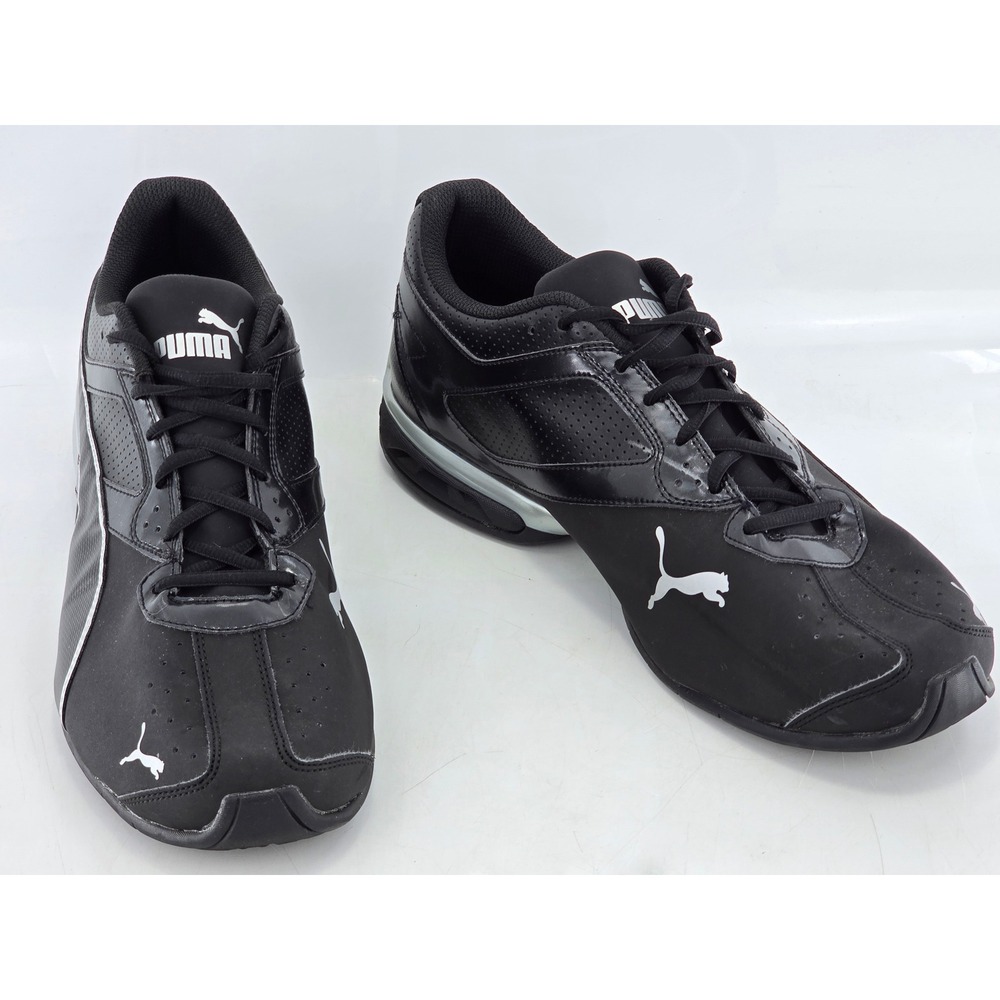 Puma Tazon 6 Fracture FM Mens 14 Black Silver Running Shoes - Good